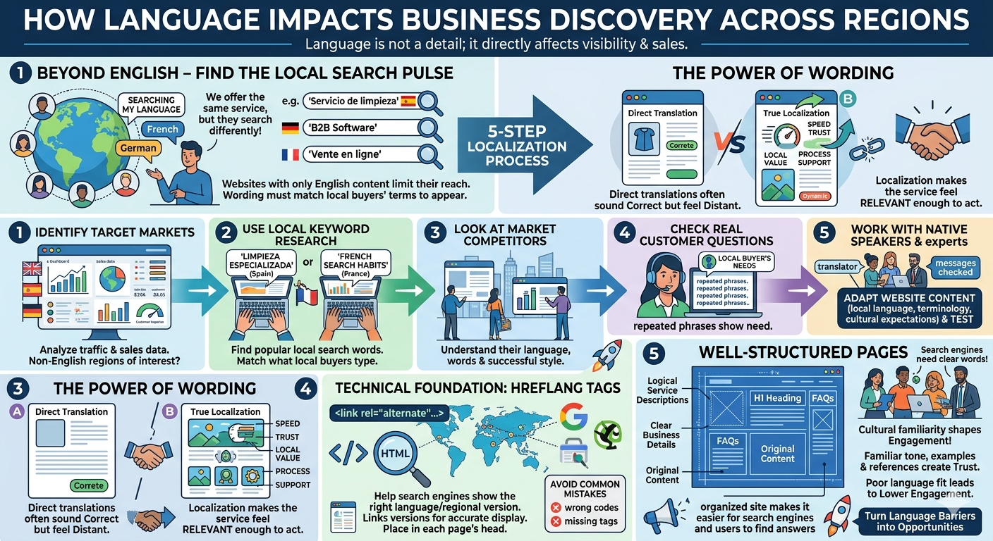 How Language Impacts Business Discovery Across Regions