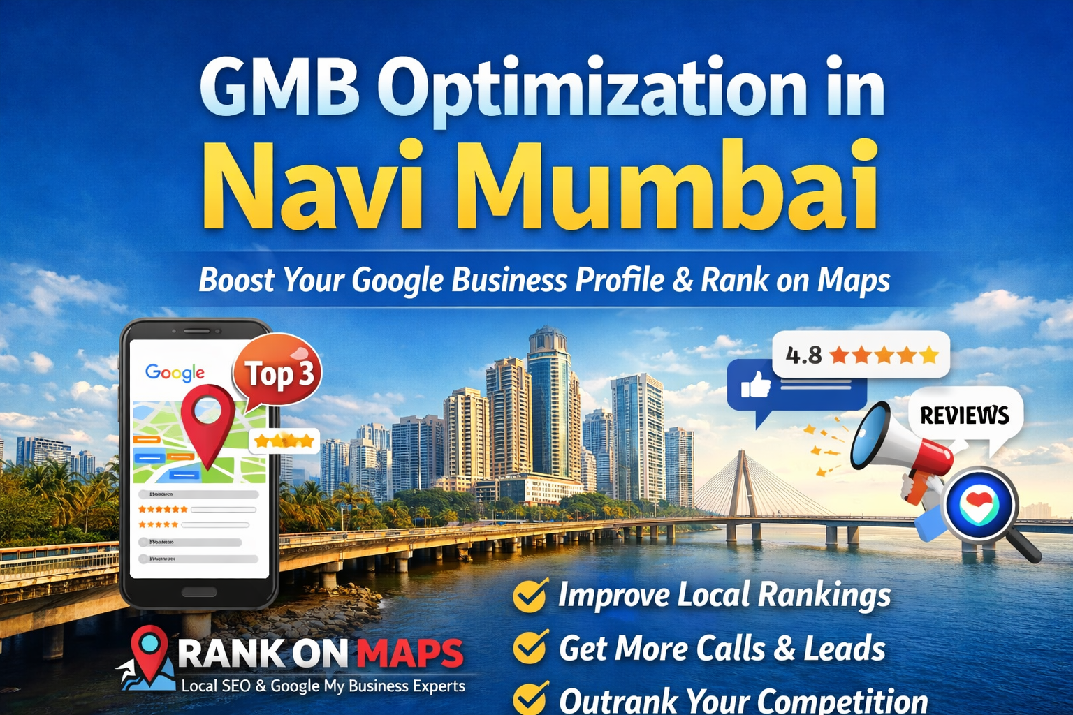 If your business is not ranking on Google Maps, you are losing potential customers every day. RANK ON MAPS helps you fix that by turning your online p